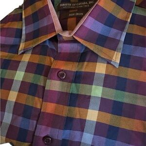 Forsyth Of Canada No Iron XL Long Sleeved Button Casual Shirt